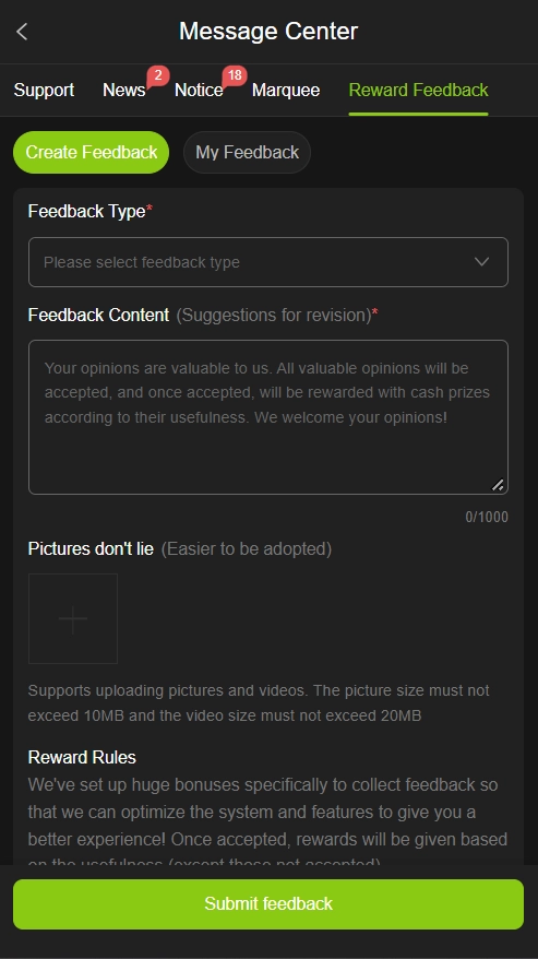 ZS999 Feedback